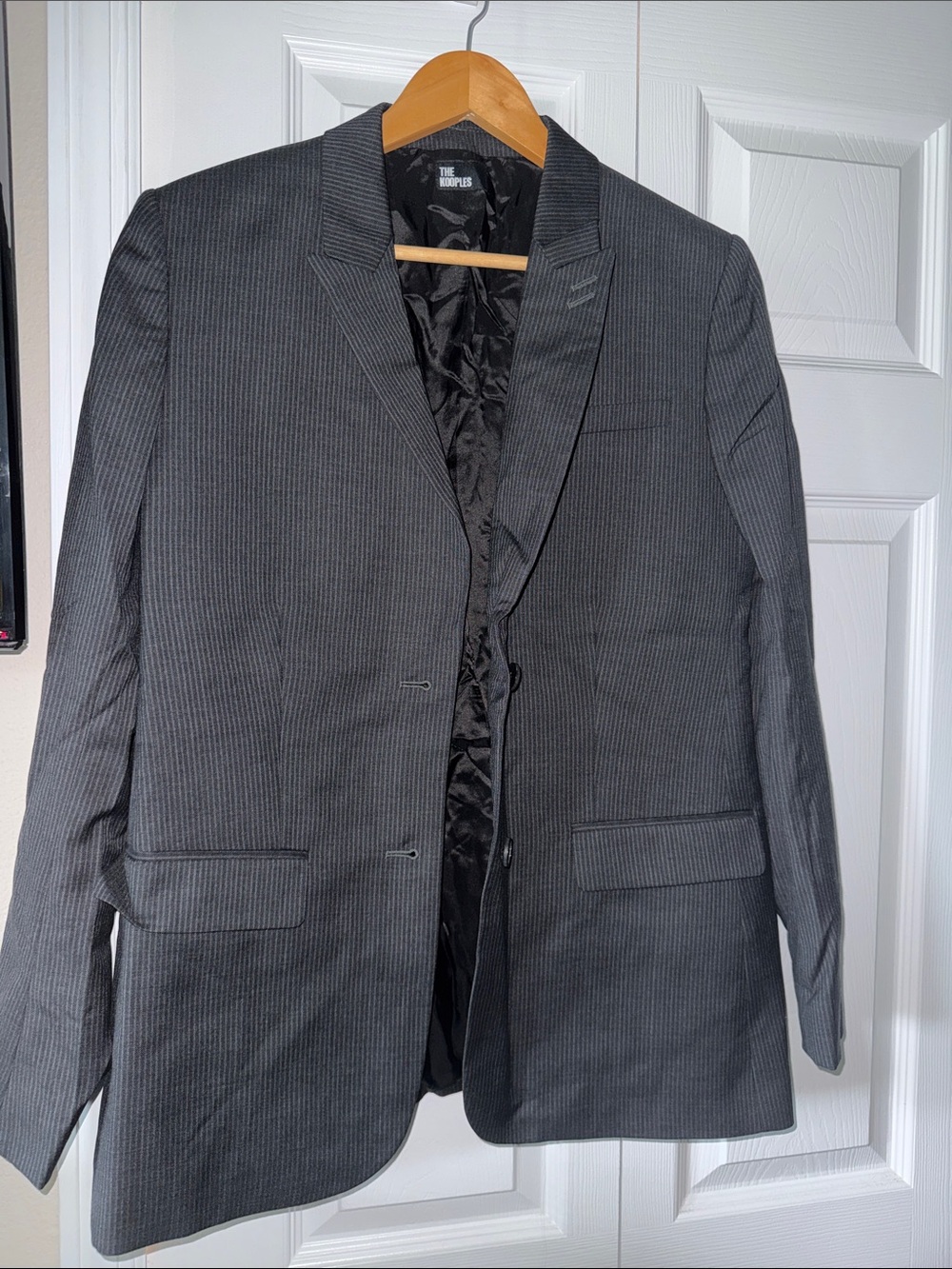 The Kooples Charcoal Pinstripe Blazer